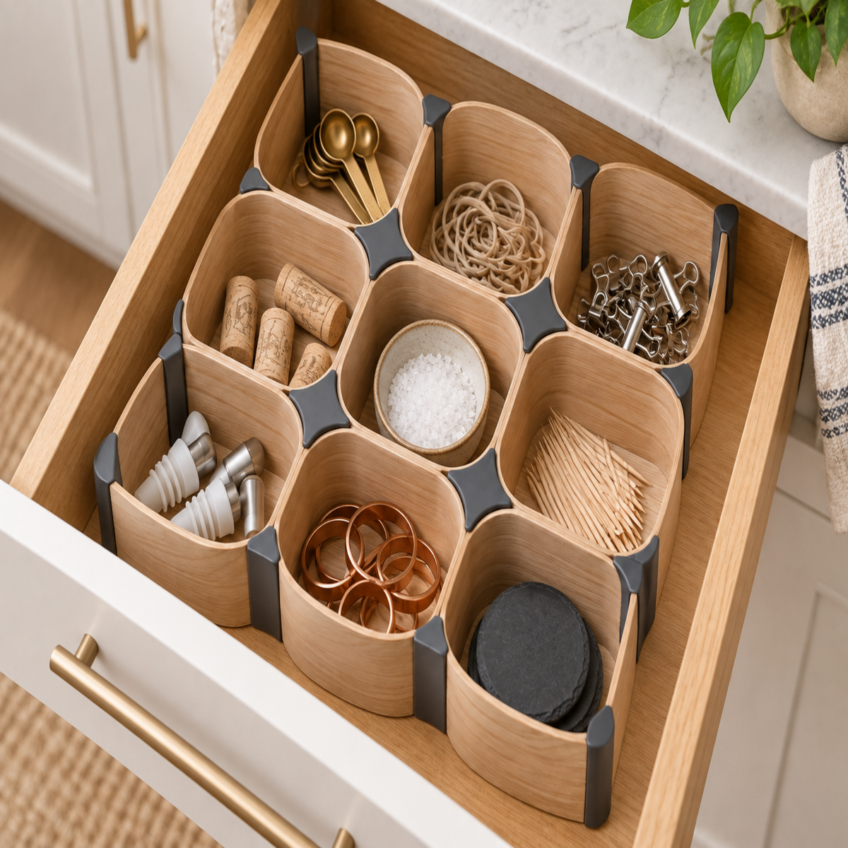 PetalGrid Adjustable Drawer Organizer